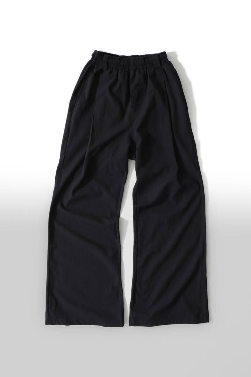 %100 Pamuk Pileli Essential Siyah Pantolon