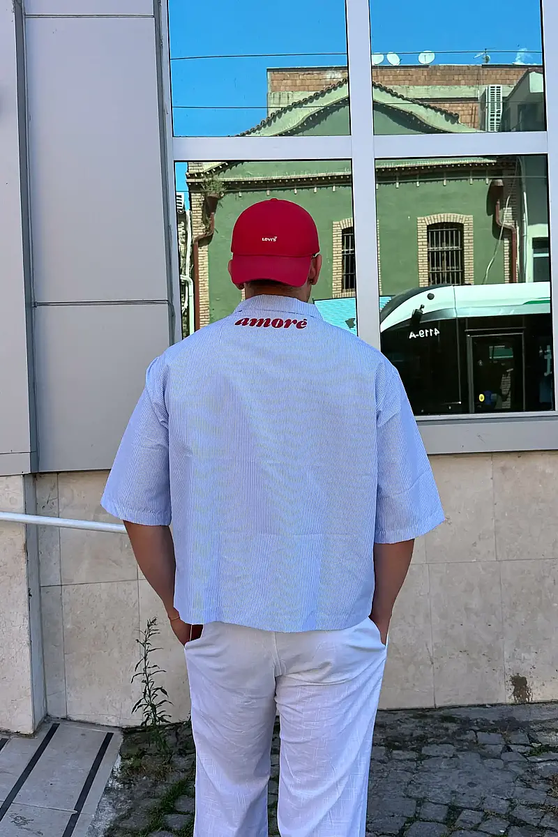Amore Yarım Kol Boxy Fit Gömlek - 6