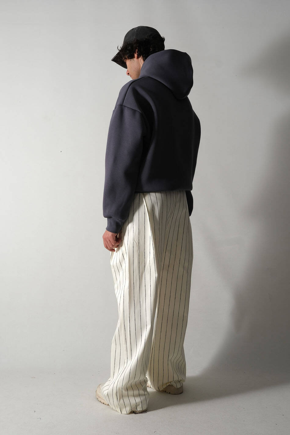 Antrasit Oversize Boxy Fit Hoodie - 5