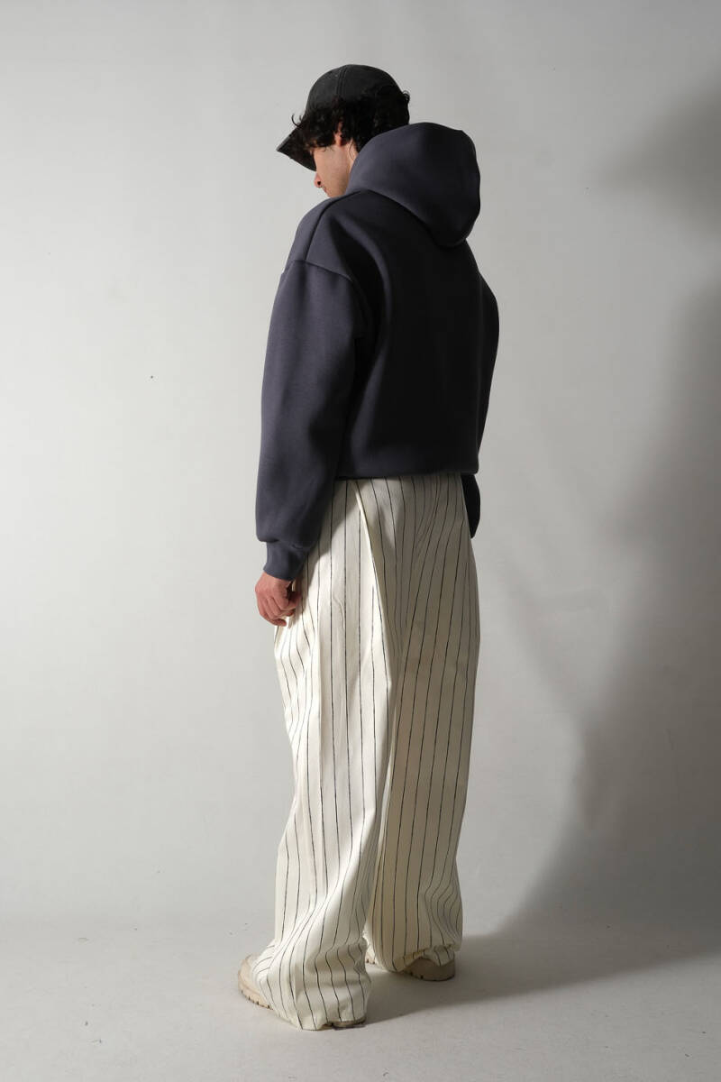 Antrasit Oversize Boxy Fit Hoodie - 5