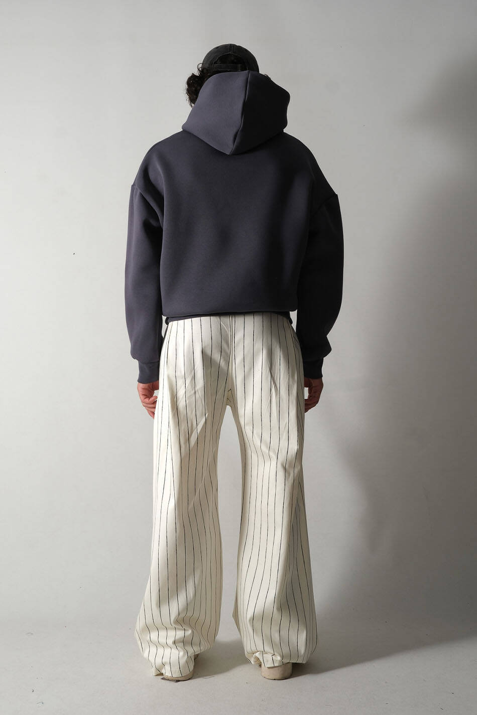 Antrasit Oversize Boxy Fit Hoodie - 6