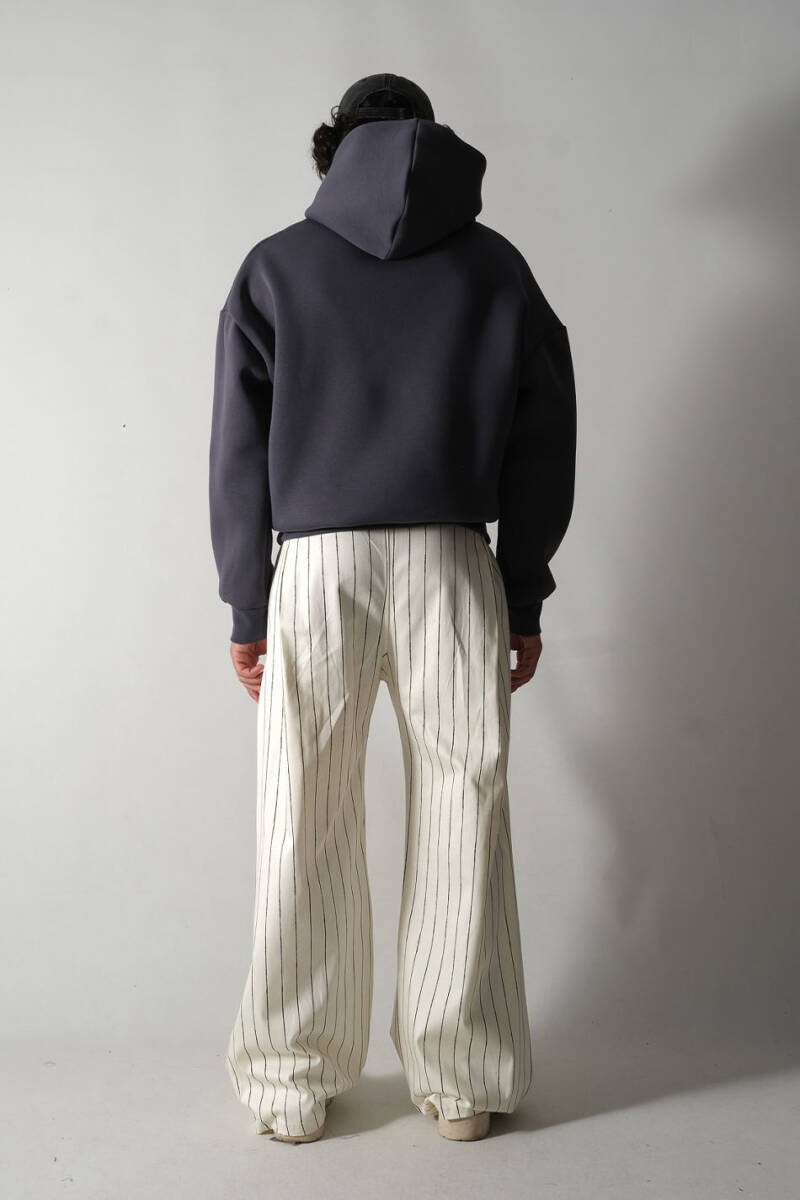 Antrasit Oversize Boxy Fit Hoodie - 6