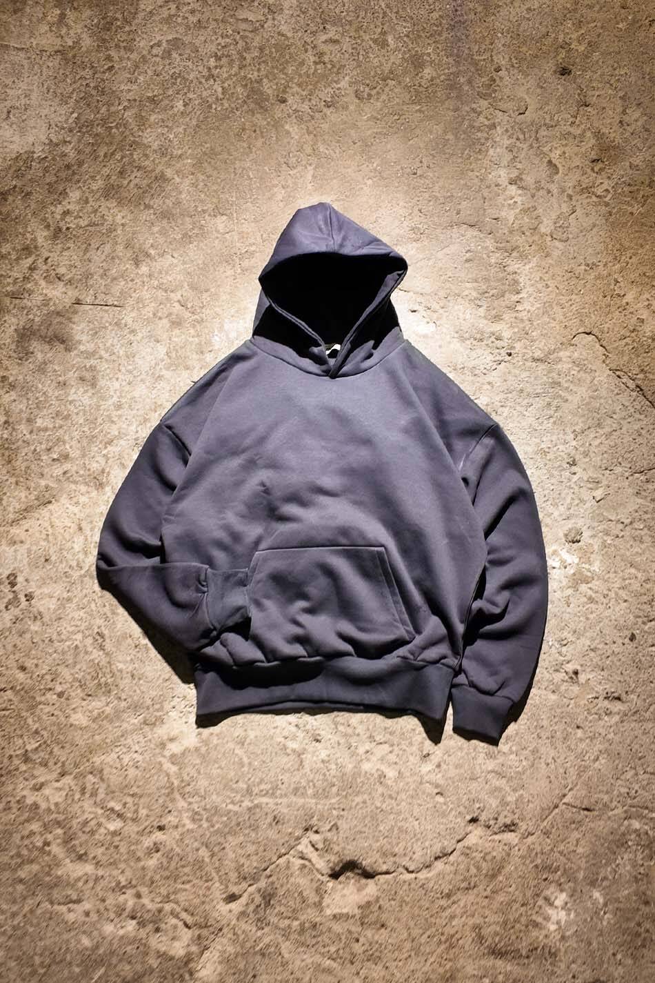 Antrasit Oversize Boxy Fit Hoodie - 1