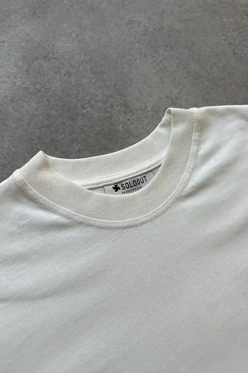 Arap Çarşaf Baskılı Oversize Beyaz Tişört - 4