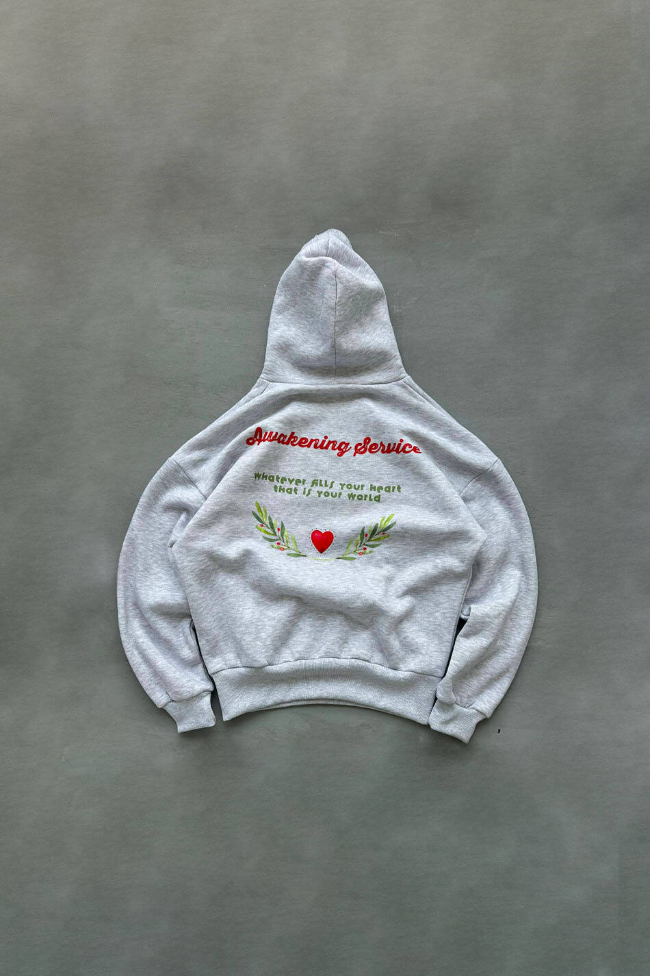 Awakening Service Gri Melanj Oversize Boxy Fit Hoodie - 1