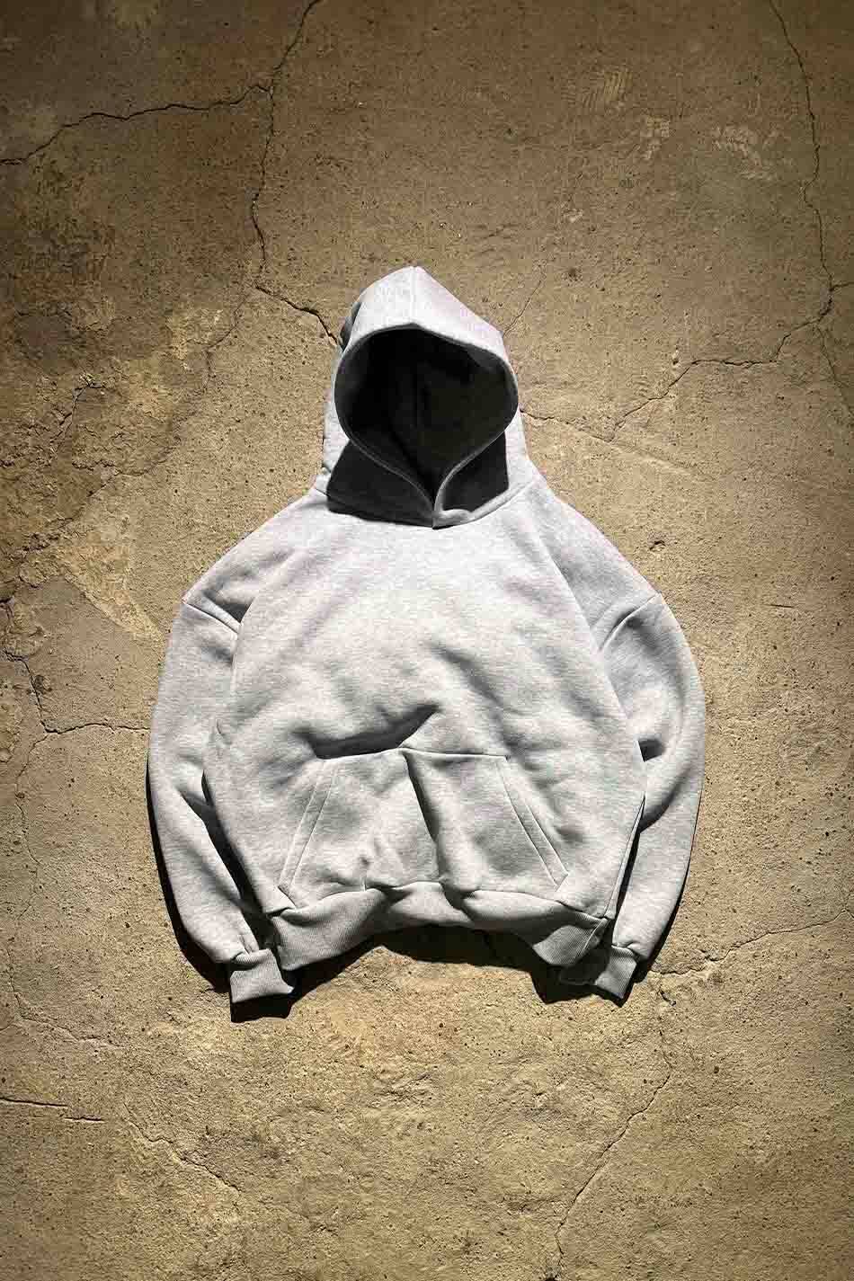 Awakening Service Gri Melanj Oversize Boxy Fit Hoodie  (1)