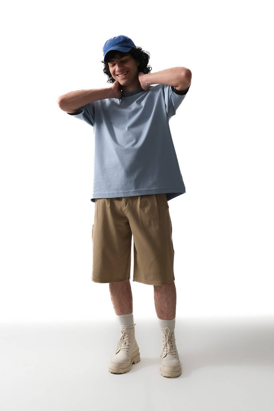 Bebek Mavisi Basic Oversize Tişört · 4