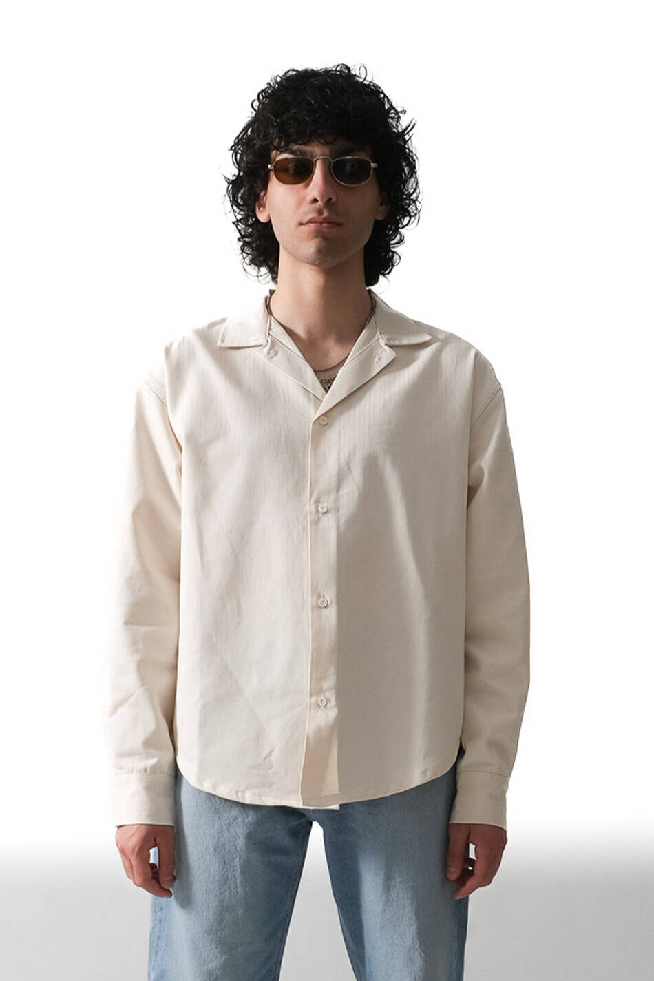 Bej Essential Oversize Gömlek - 1