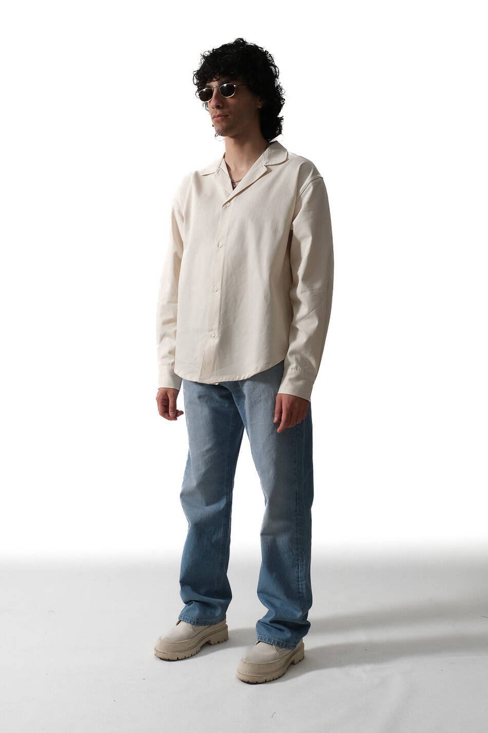 Bej Essential Oversize Gömlek · 2