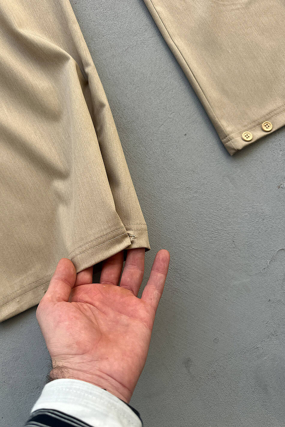 Bej Fenna V2 Pileli Baggy Kumaş Pantolon · 7