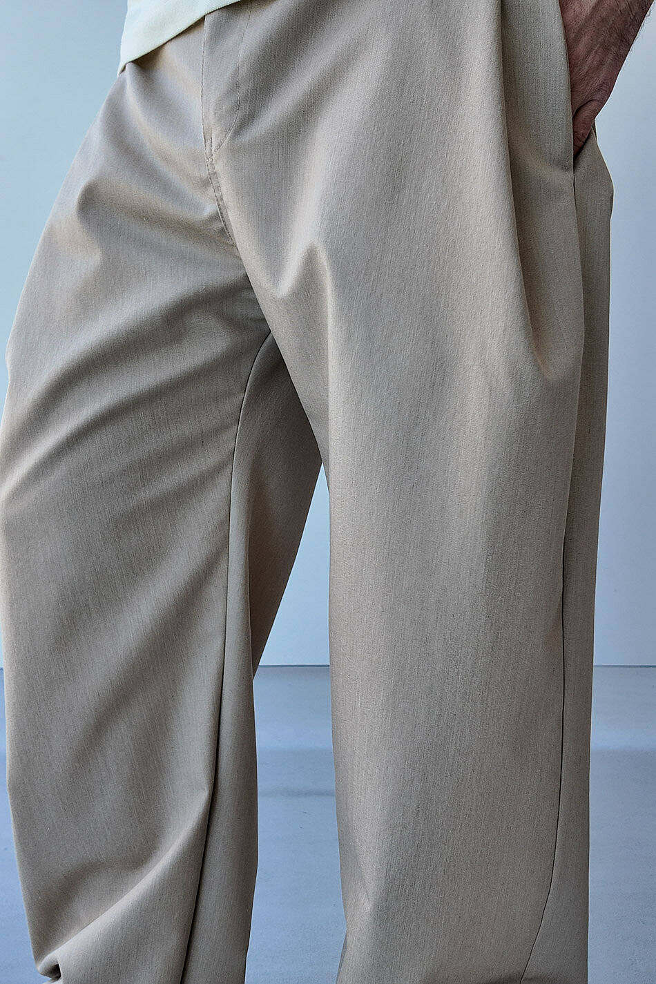 Bej Fenna V2 Pileli Baggy Kumaş Pantolon · 4