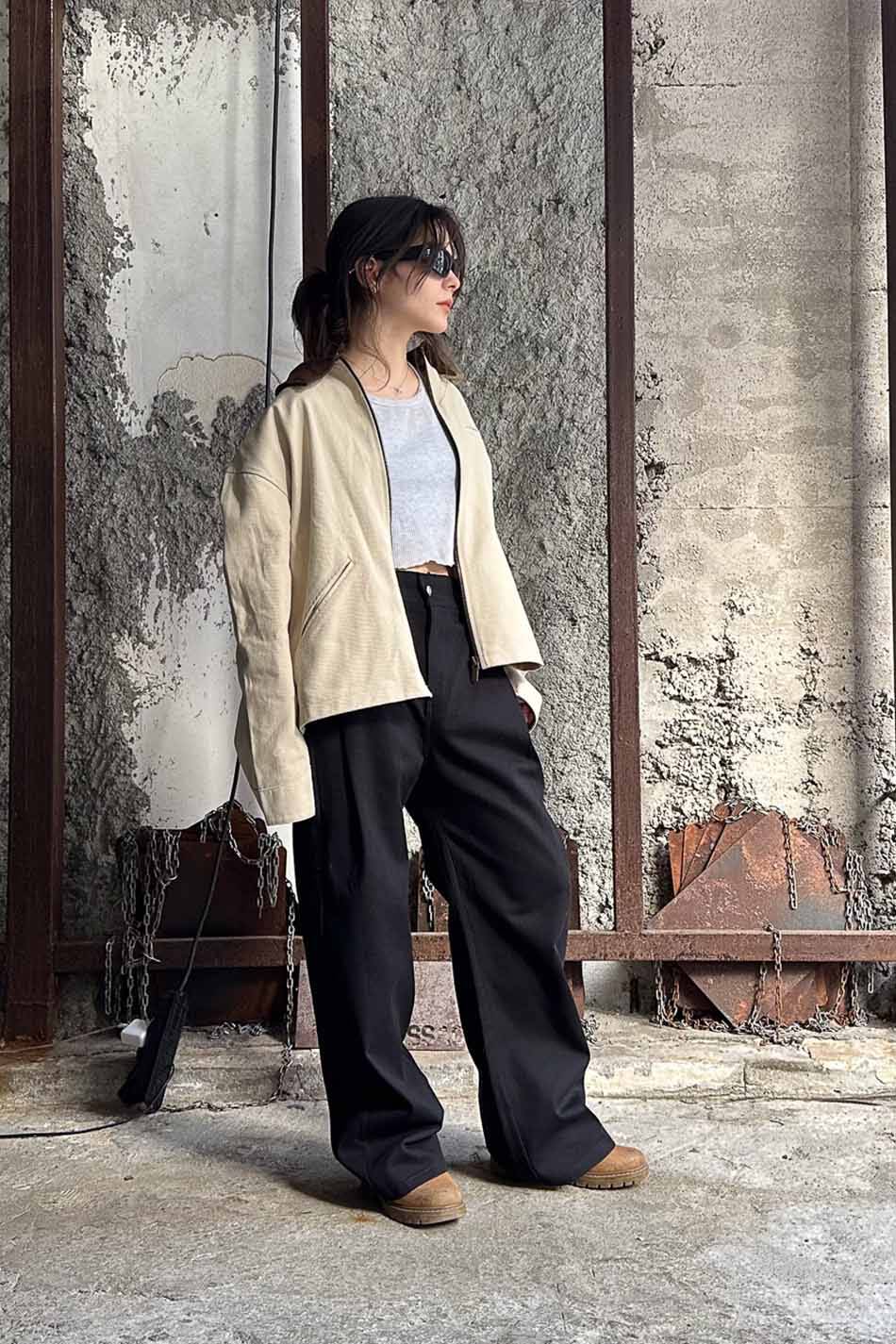 Bej Workwear Boxy Fit Ceket · 7