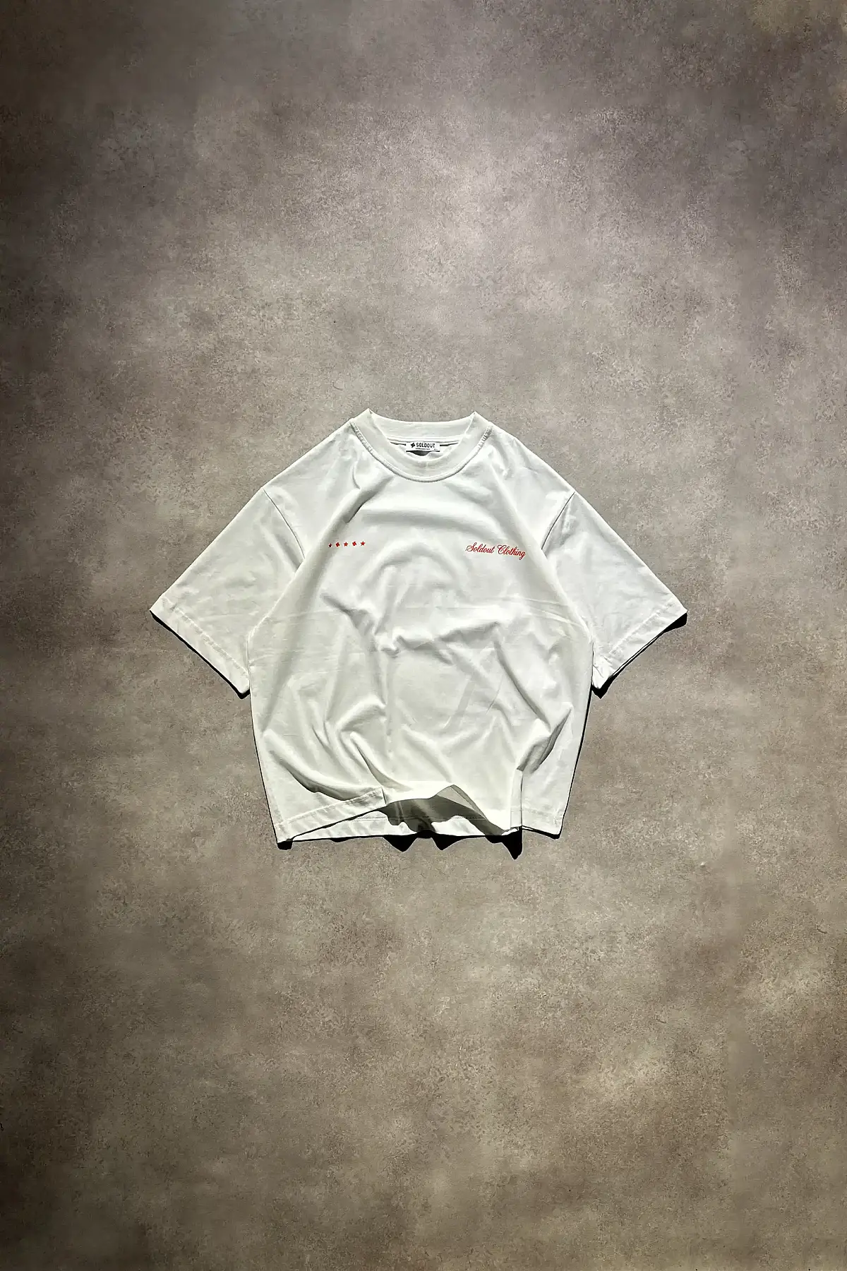 Bonjour Oversize Baskılı Beyaz Tişört - 5