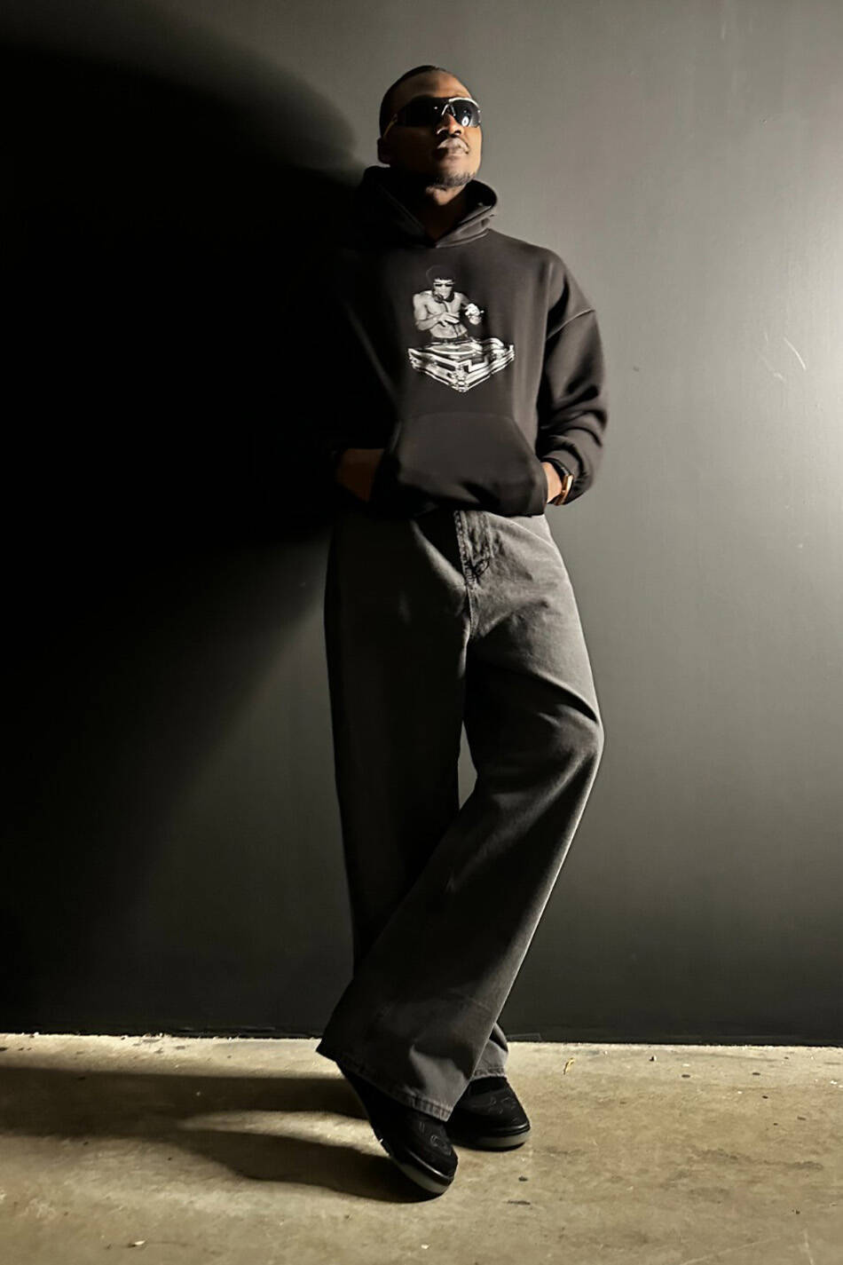 Bruce Lee Siyah Oversize Boxy Fit Hoodie (1)