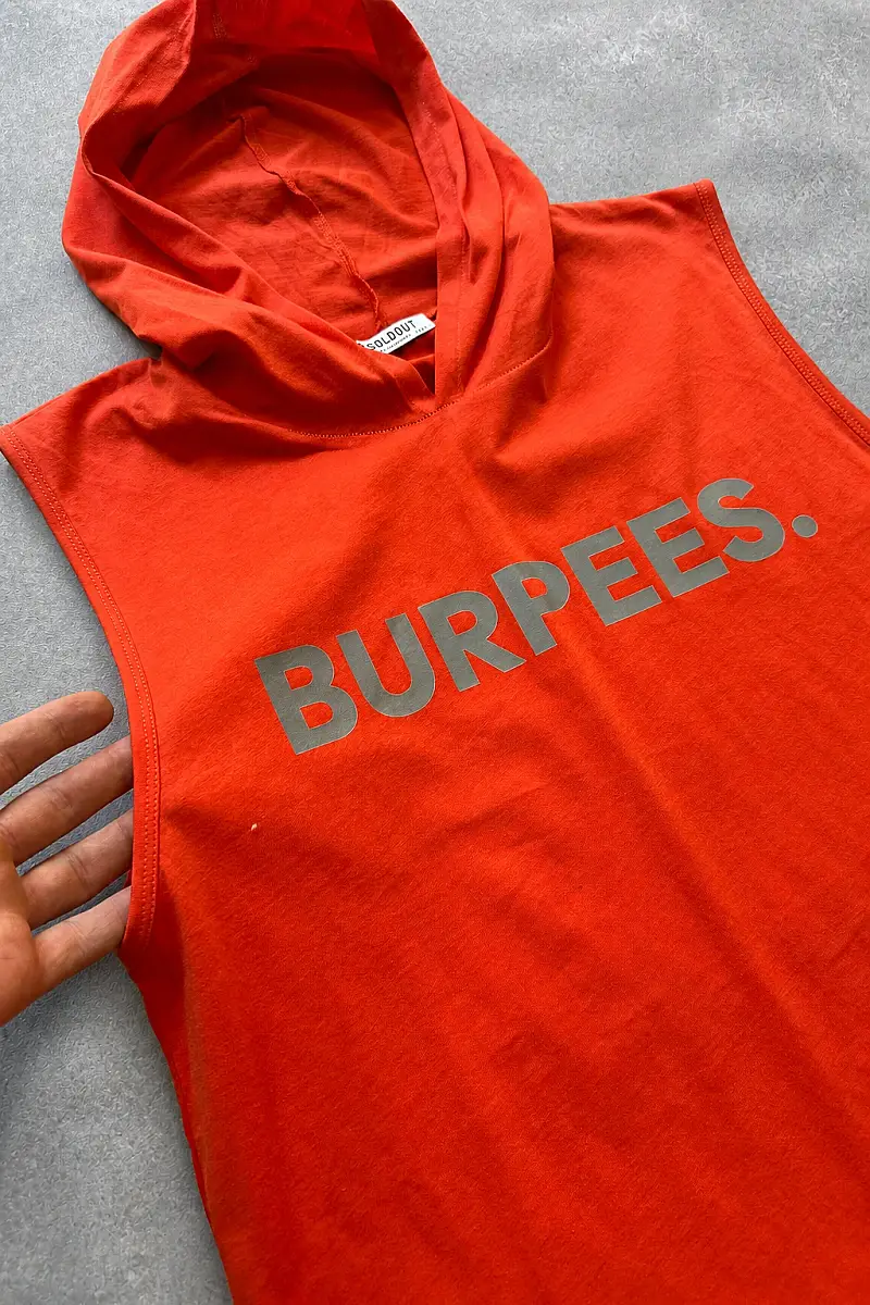 Burpees Kırmızı Kapüşonlu Sporcu Atlet - 2