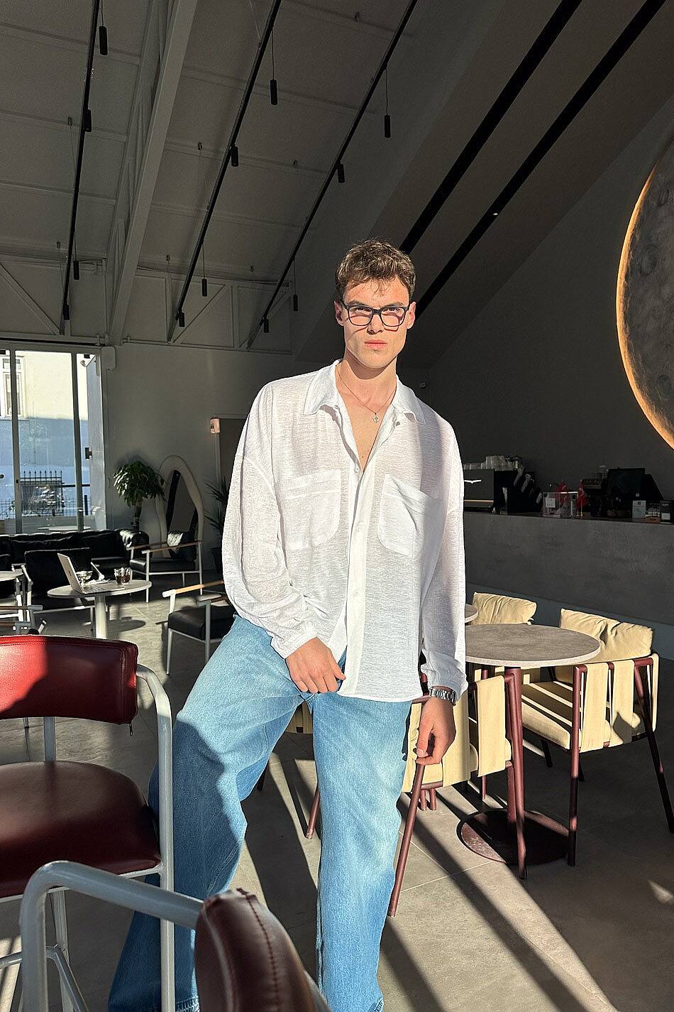 Cepli Beyaz Oversize Essential Gömlek · 11