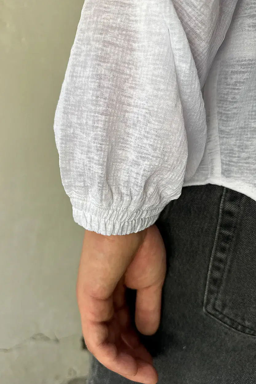 Cepli Beyaz Oversize Essential Gömlek · 3