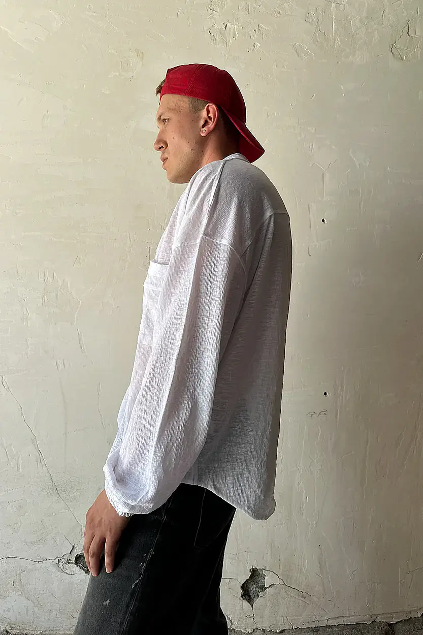 Cepli Beyaz Oversize Essential Gömlek · 4