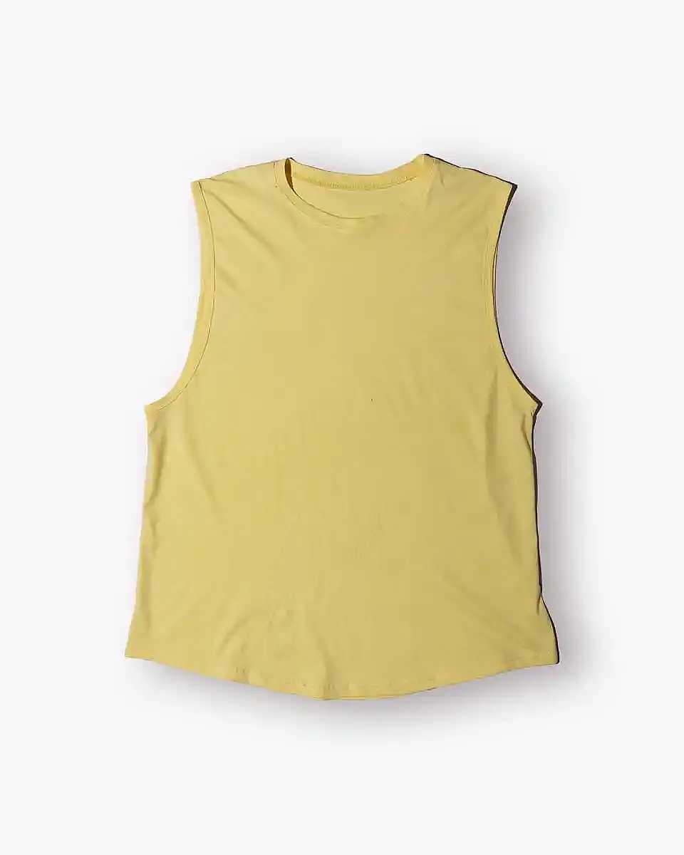 CORE Geniş Kollu Butter Yellow Atlet - 1