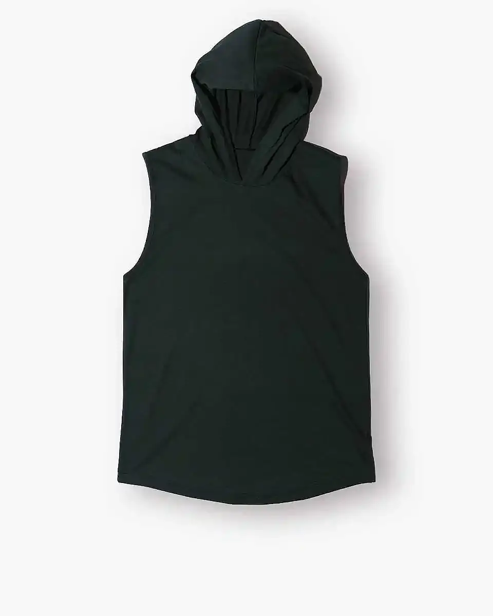 CORE Geniş Kollu Kapüşonlu Military Green Atlet 