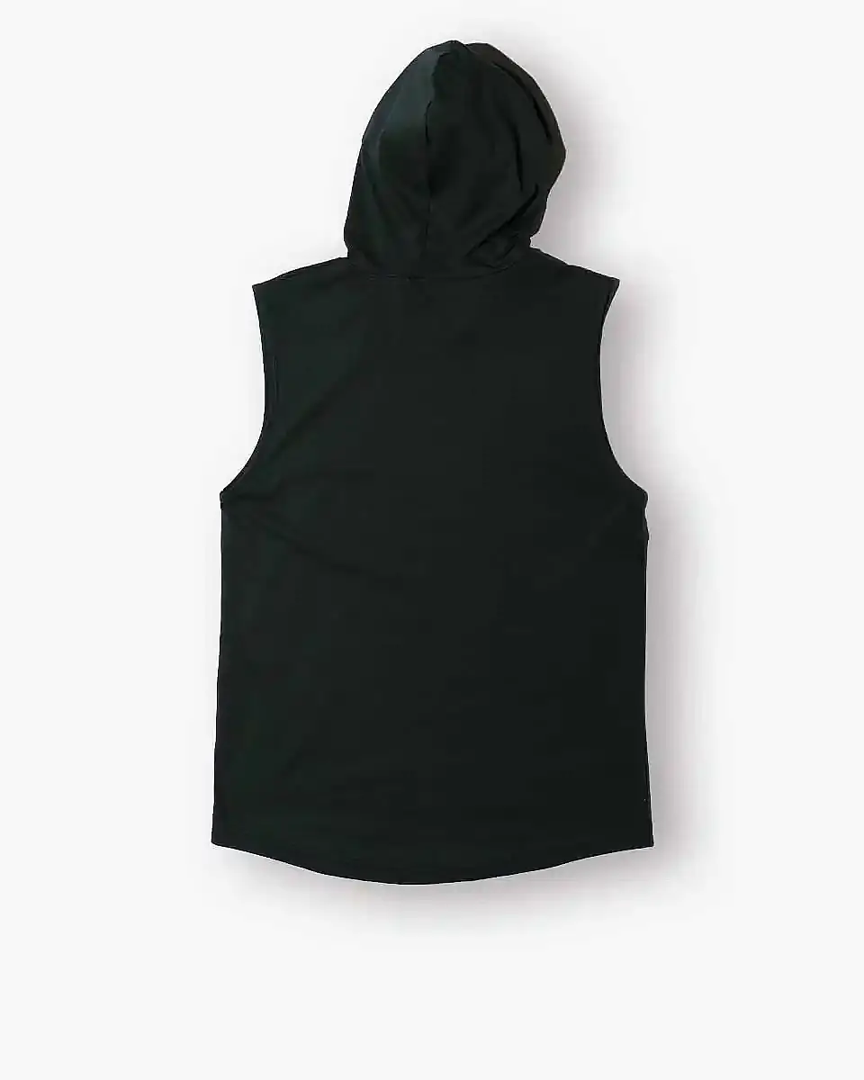 CORE Geniş Kollu Kapüşonlu Military Green Atlet - 2