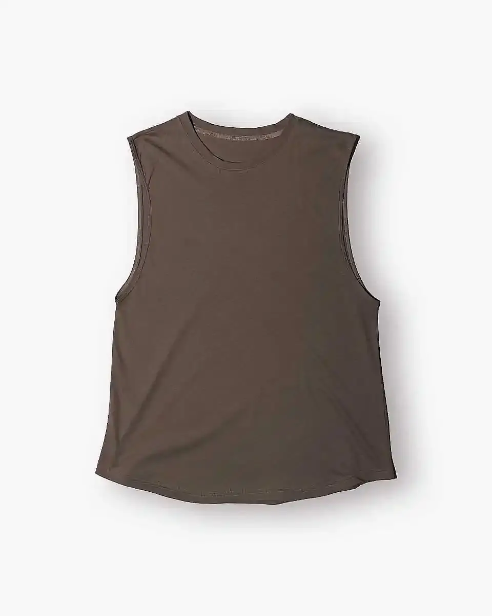 CORE Geniş Kollu Taupe Atlet - 1