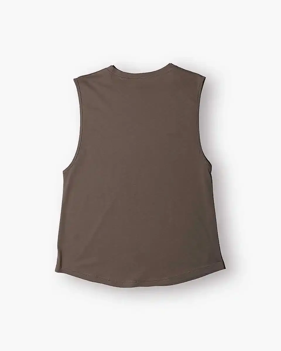 CORE Geniş Kollu Taupe Atlet - 2