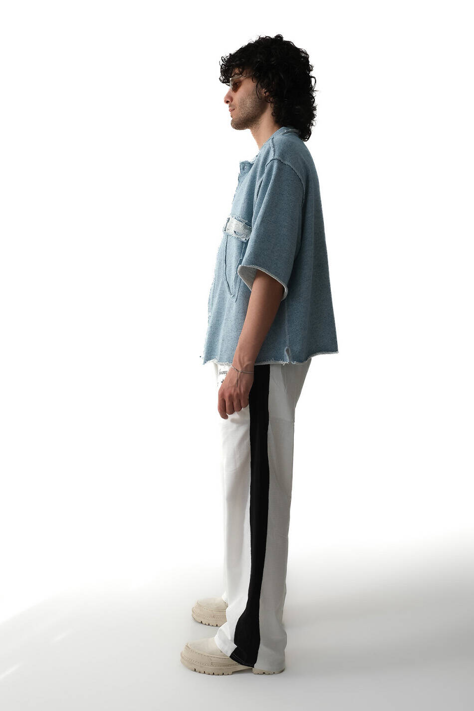 Distressed Boxy Fit Denim Desenli Gömlek · 3