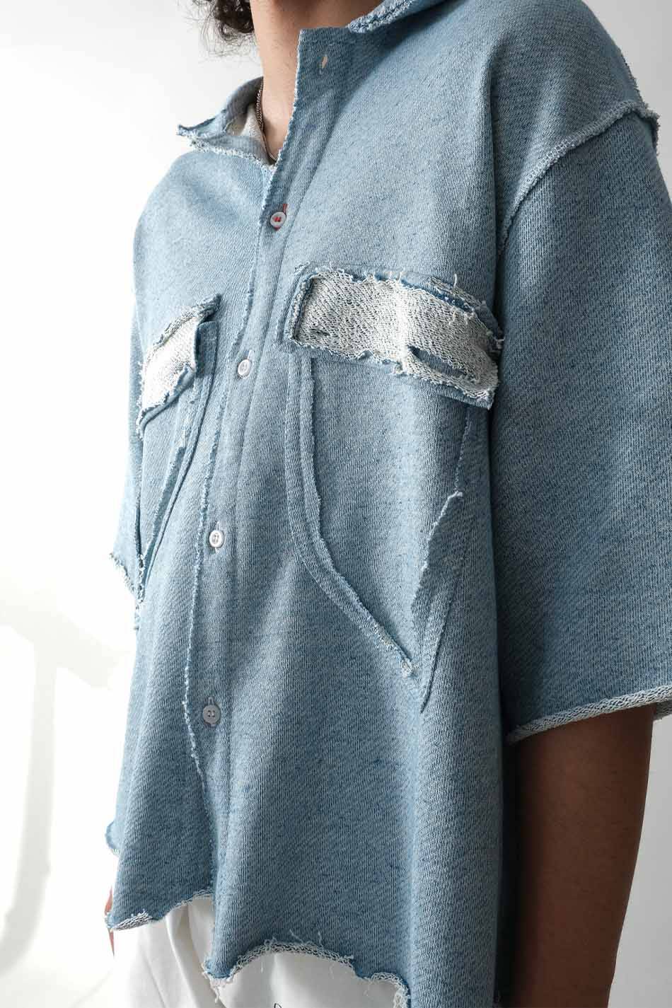 Distressed Boxy Fit Denim Desenli Gömlek · 4