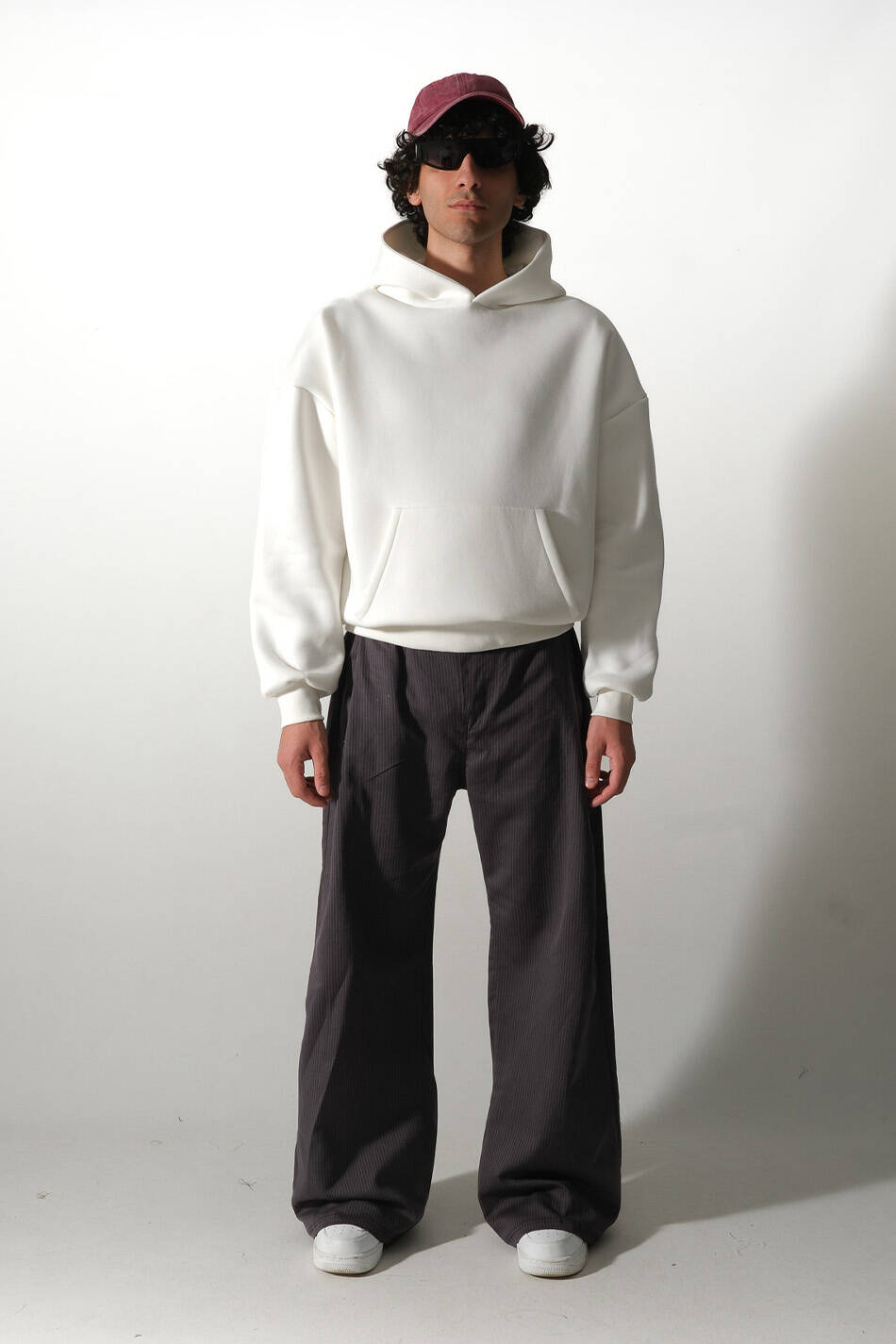 Ekru Oversize Boxy Fit Hoodie (1)