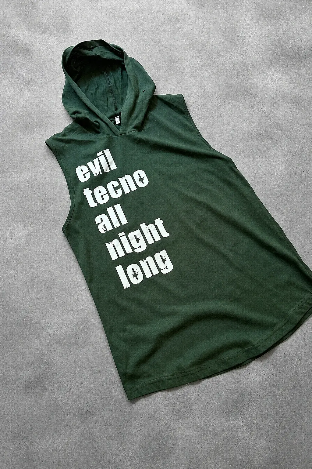 Evil Techno Koyu Yeşil Kapüşonlu Sporcu Atlet - 2