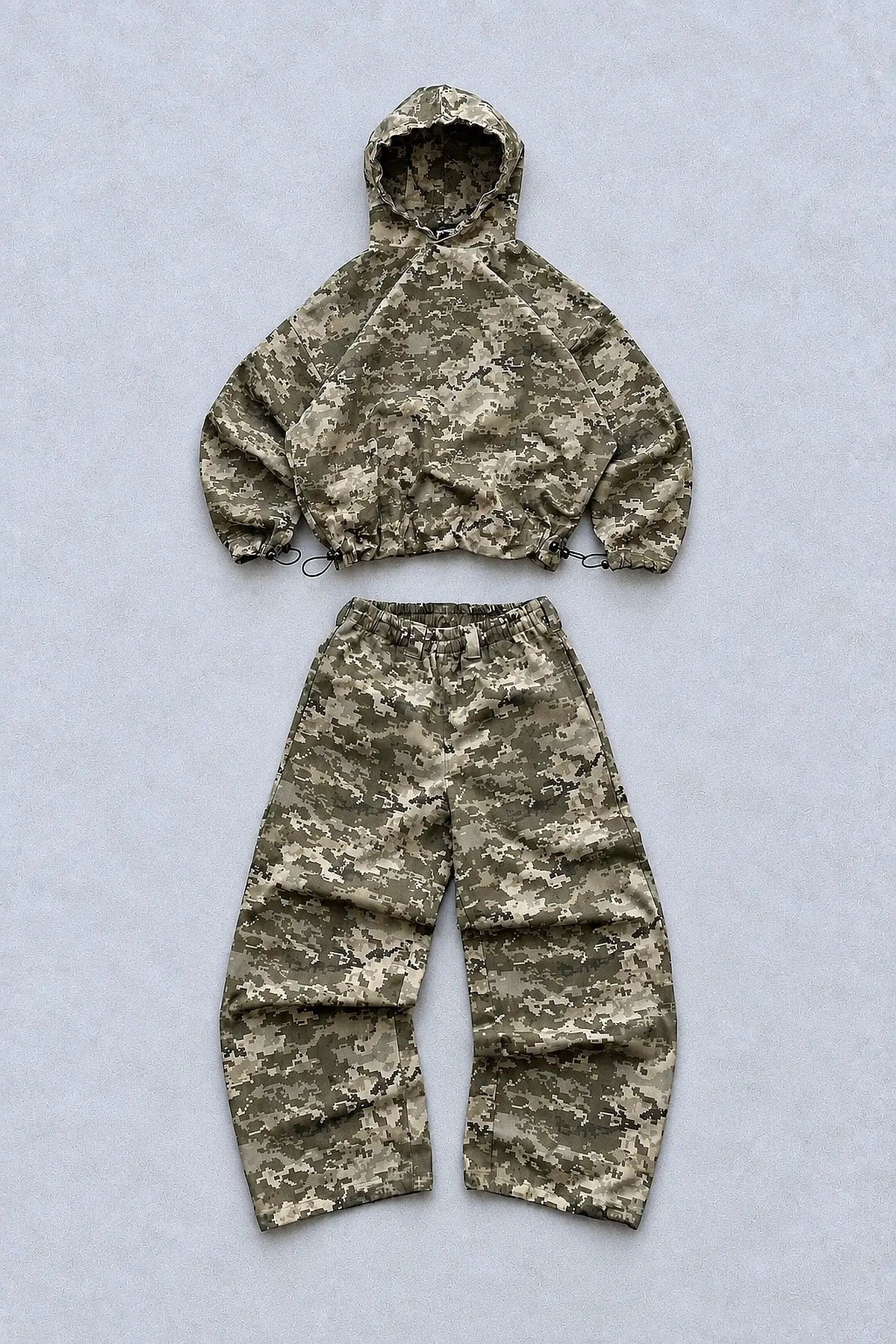 Ripstop Kamuflaj KHAFI Hoodie + DEHM Jogger