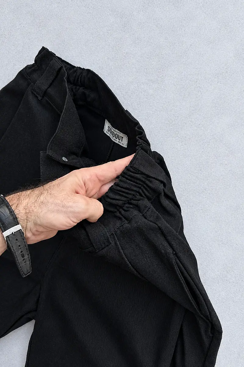 Siyah Fenna V1 Gabardin Pantolon - 7