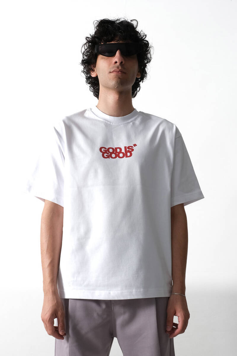 God is Good Heavyweight Oversize Tişört  - 1
