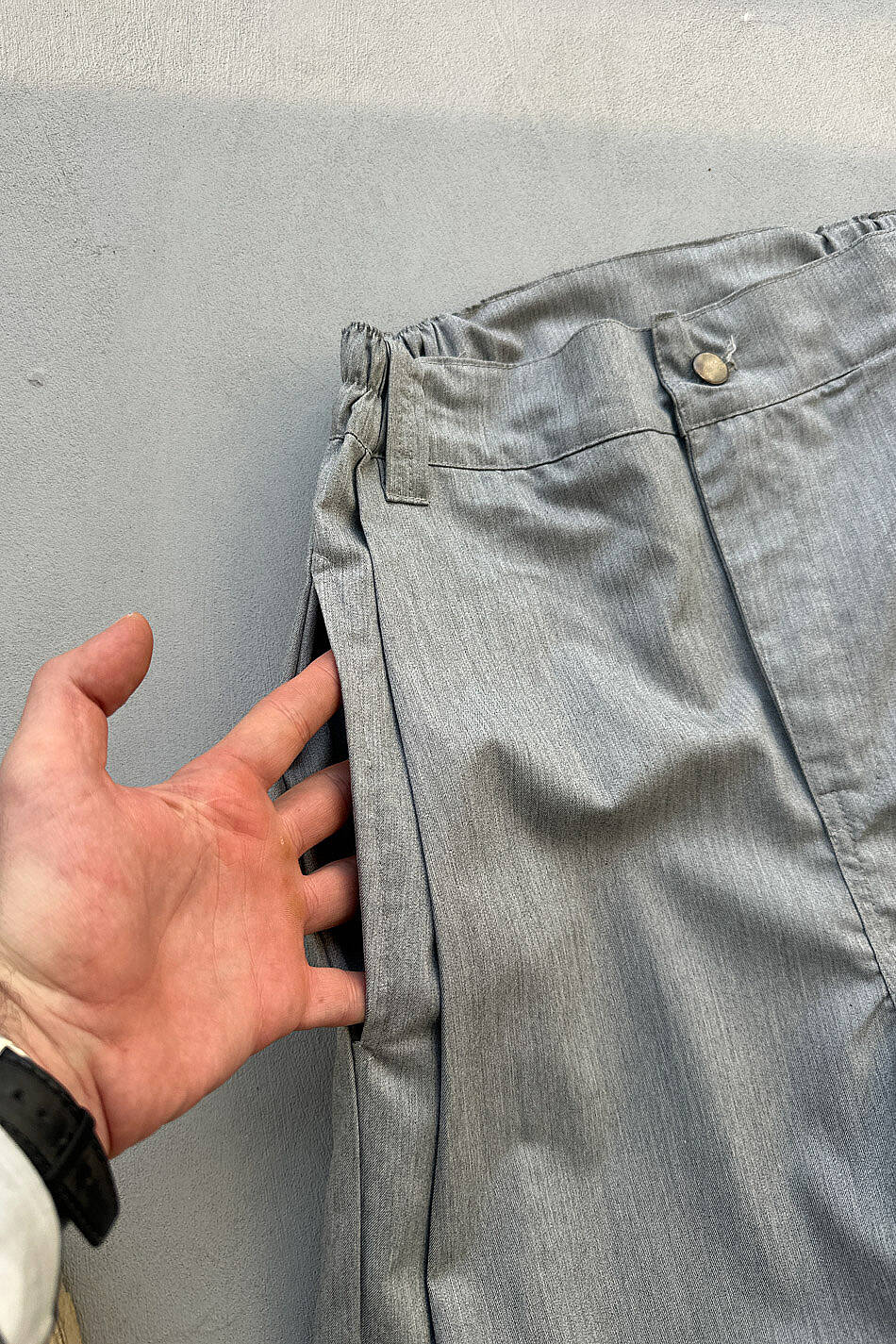 Gri Fenna V2 Pileli Baggy Kumaş Pantolon · 11