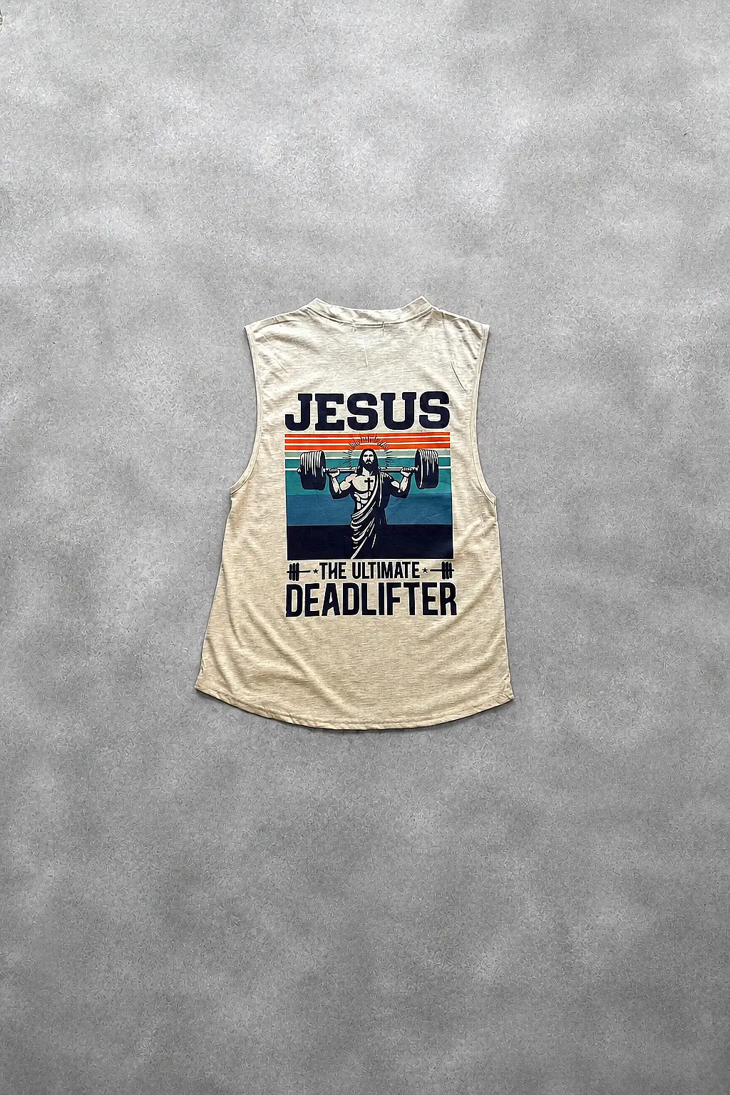 Jesus Deadlifter Kırık Beyaz Sporcu Atlet