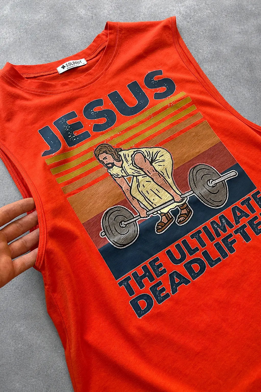 Jesus Deadlifter Kırmızı Sporcu Atlet - 2