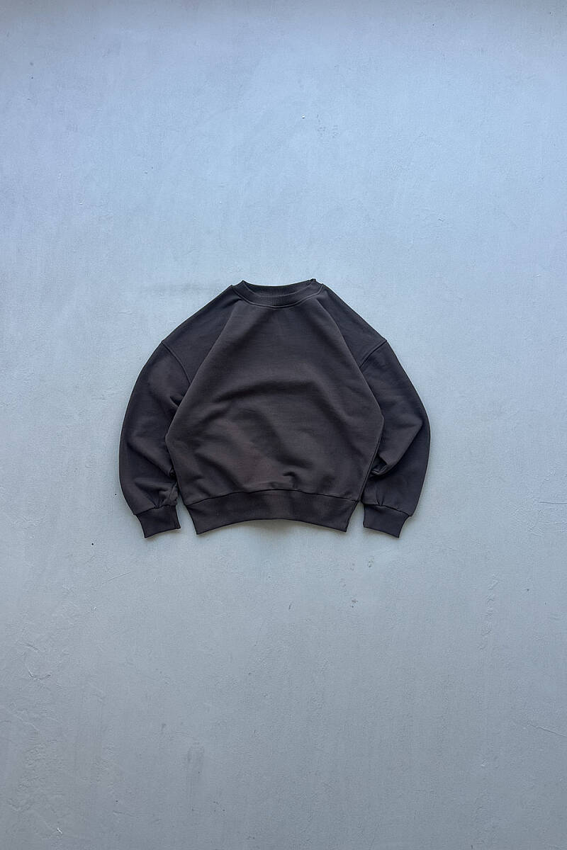 Kahverengi Heavyweight (450GSM) Oversize Boxy Fit Sweatshirt - 1