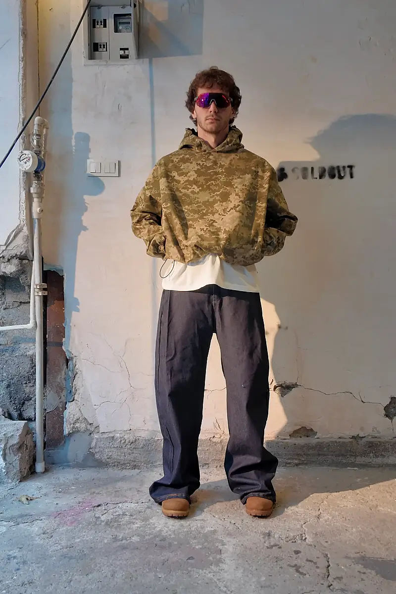 KHAFI Ripstop Kamuflaj Teknik Hoodie R1 - 18