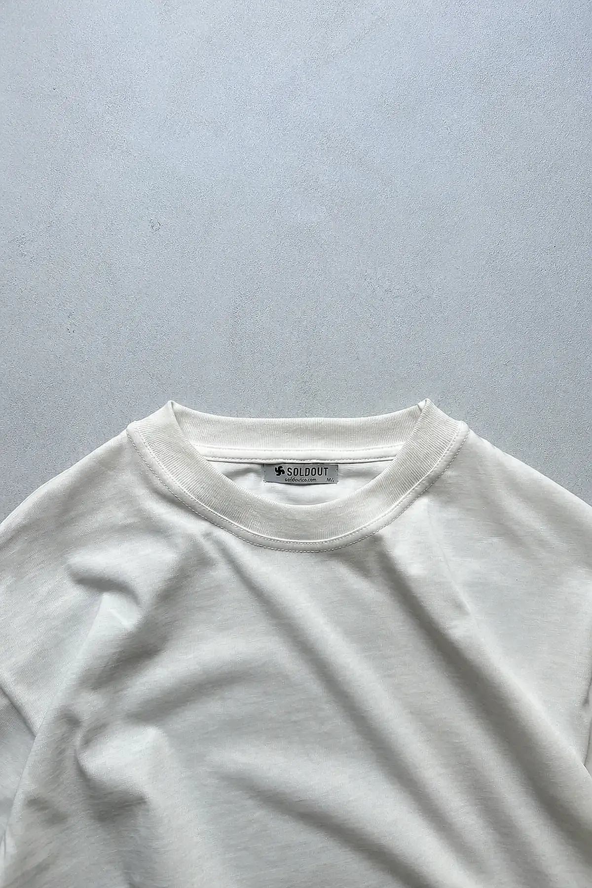 QURBH Kırık Beyaz Yumuşak Tuşe Long Sleeve Tee - 3