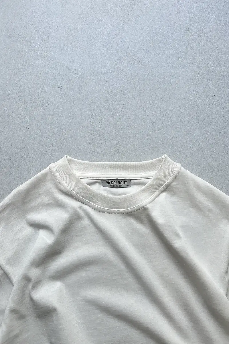 QURBH Kırık Beyaz Yumuşak Tuşe Long Sleeve Tee - 3