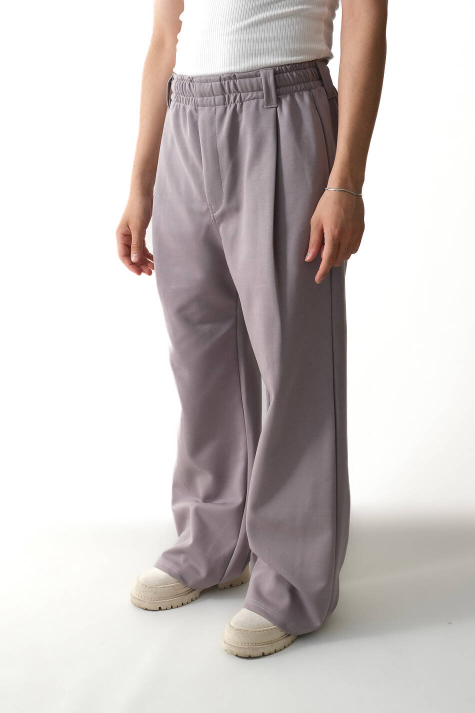 Kül Grisi Pileli Essential Double Face Pantolon - 3