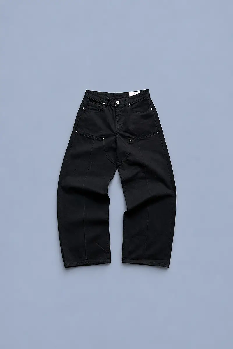 Extra Baggy Fit Jean Siyah - 1
