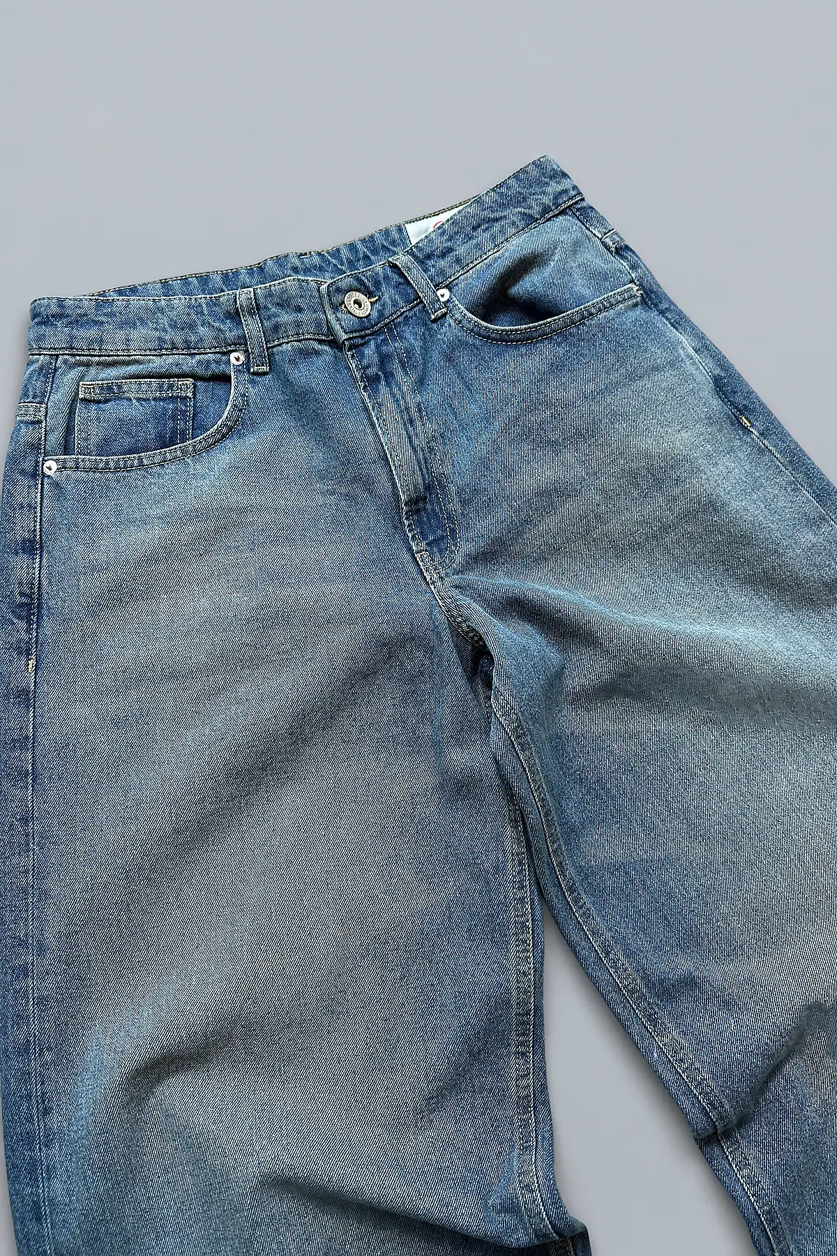 Extra Baggy Fit Jean Yıkamalı Mavi (1)