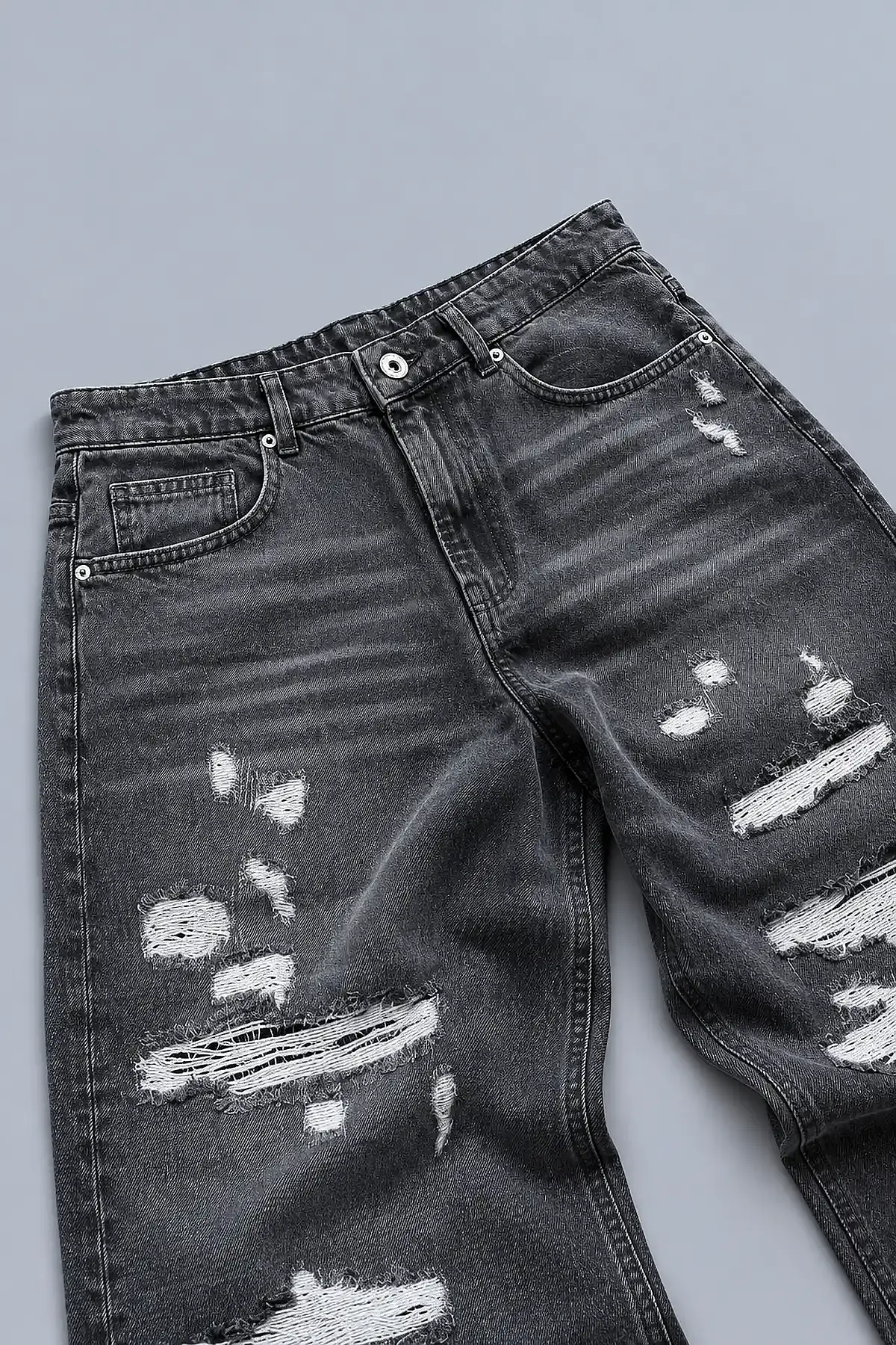 Extra Baggy Fit Jean Yırtık Detaylı - 3
