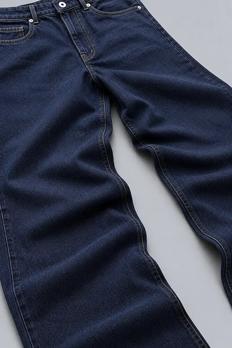 Extra Baggy Fit Jean İndigo - 4