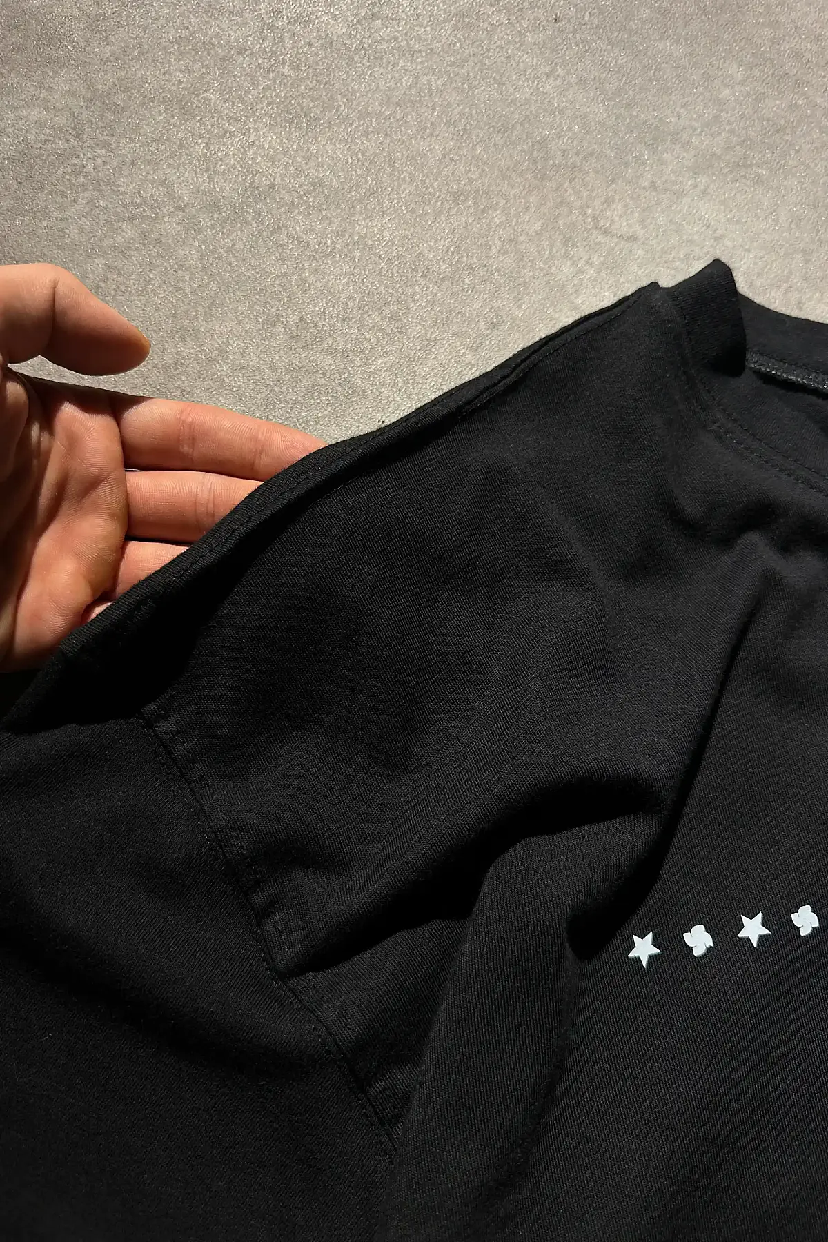 London Club Ortadan Dikişli Oversize Baskılı Siyah Tişört - 5