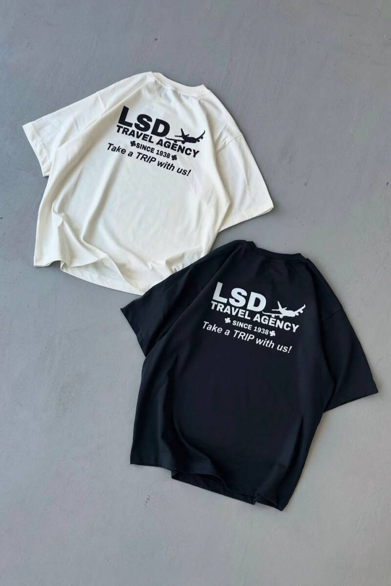 LSD Ekru Oversize Tişört - 6