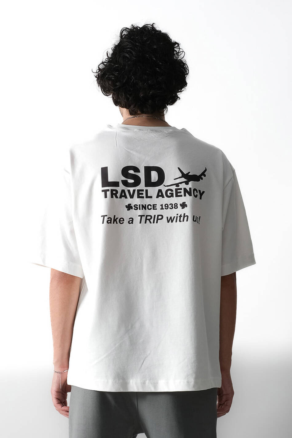 LSD Ekru Oversize Tişört - 1