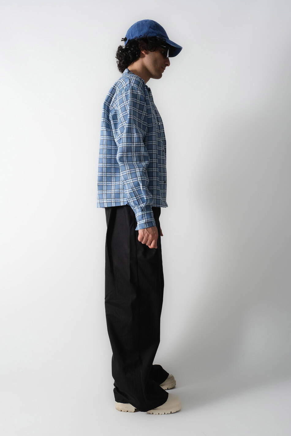 Mavi Ekoseli Oversize Gömlek · 10